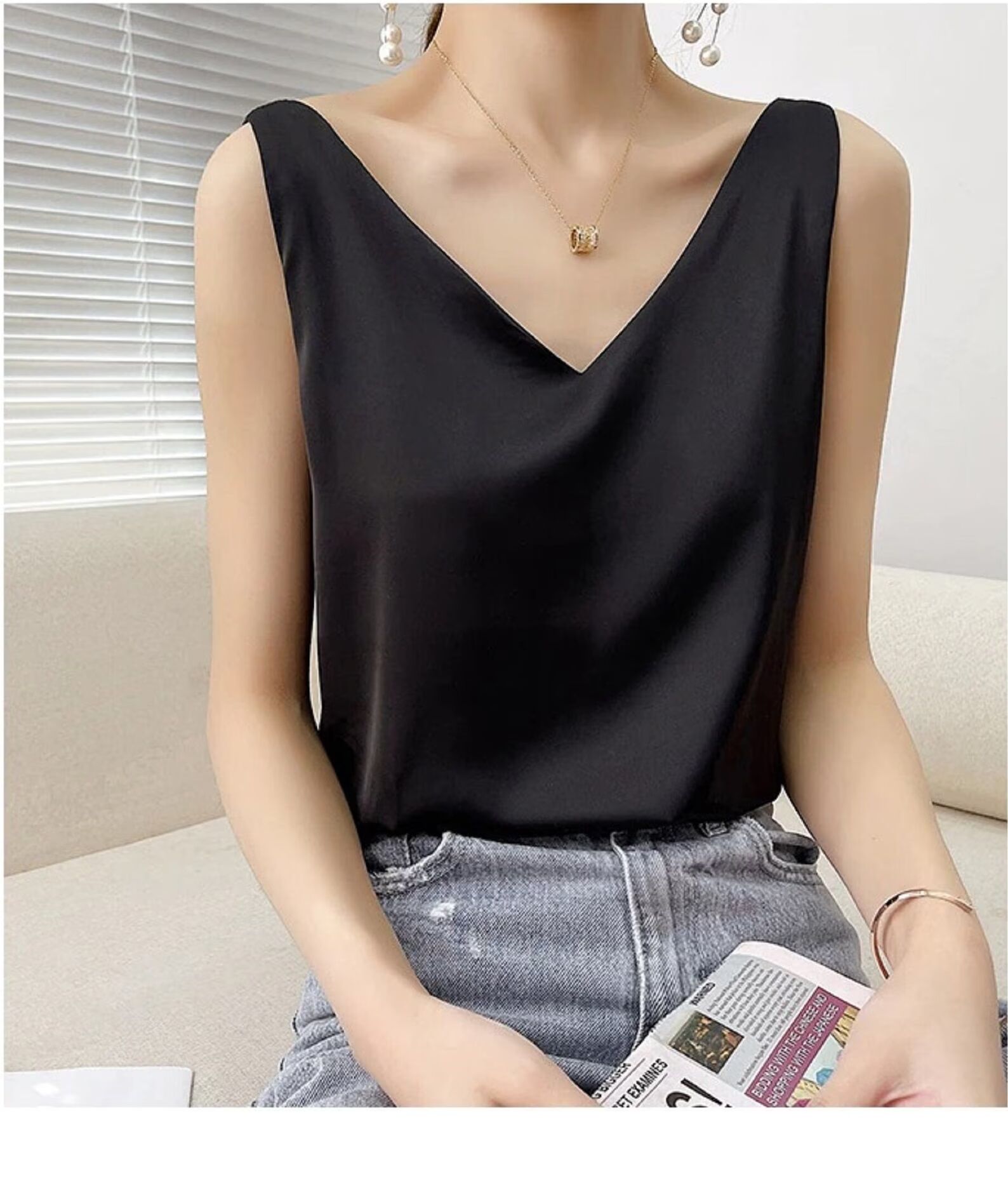 silk shirt 5.1 Mulberry Silk Satin Tshirt